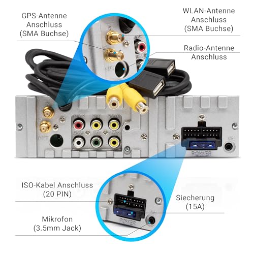 Autoradio mit ausfahrbarem Display Valtron FX-750HD 1-DIN Multimedia