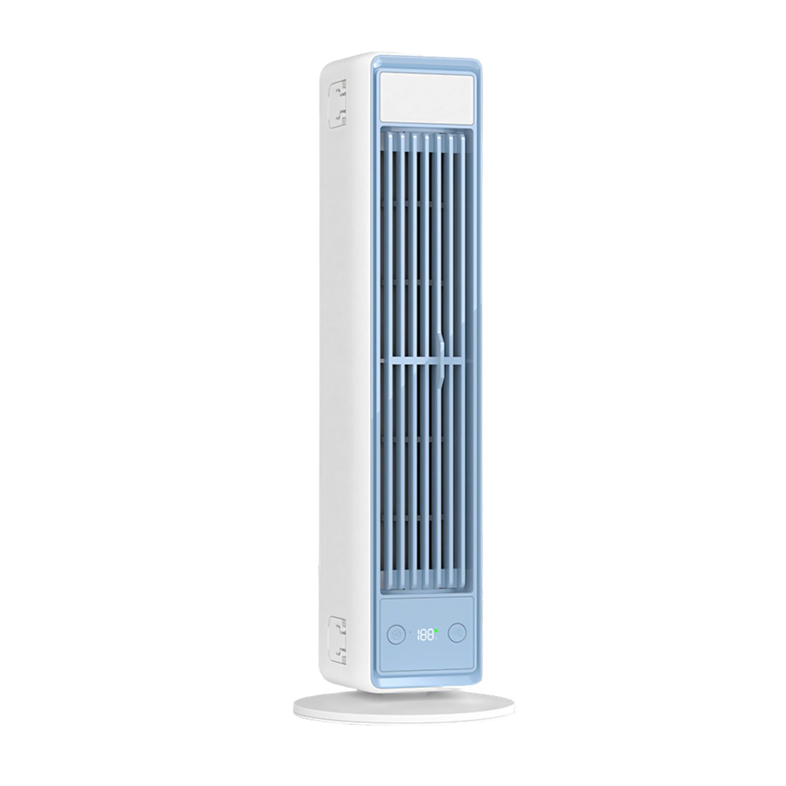 Uqezagpa Bladeless Table Fan with Type C Charging 5 Speed Option Wall Mountable and Desktop Placement for Home Bladeless Tower Fan