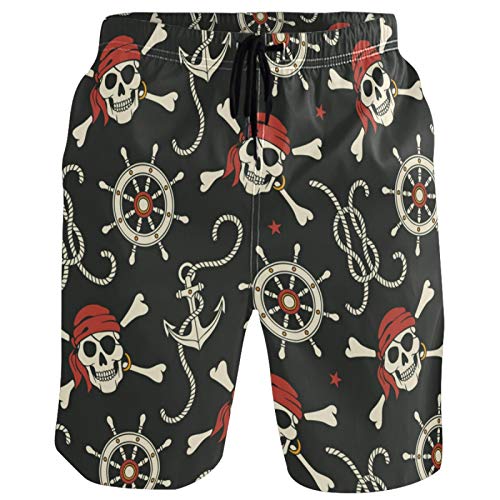 visesunny Fashion Funny Style Men's Beach Shorts Swim Trunks Quick Dry Casual Polyester Swim Shorts with Pockets S-XXL