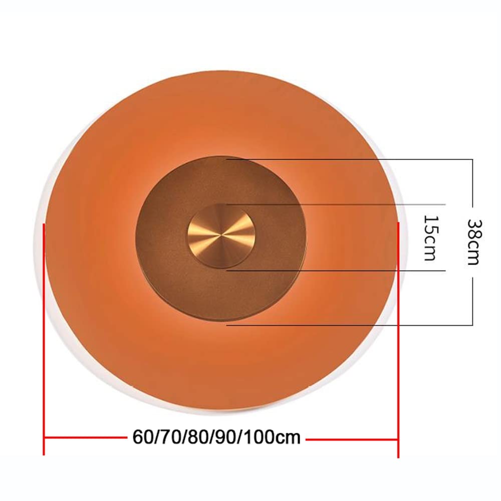 Plateau Tournant Rotatif Lazy Susan en Verre, 360° Rotative Plateau en Verre Trempé, Lazy Susan Rond, Ø80cm, 8mm D'épaisseur, Marron (Size : 90cm(35inch))