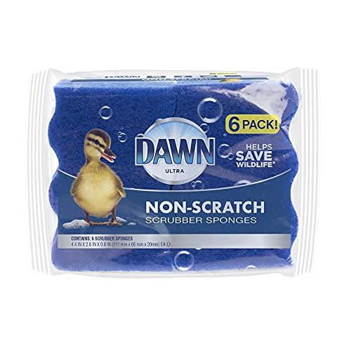 Dawn Non-Scratch Scrubber Sponges Blue (Pack of 6)