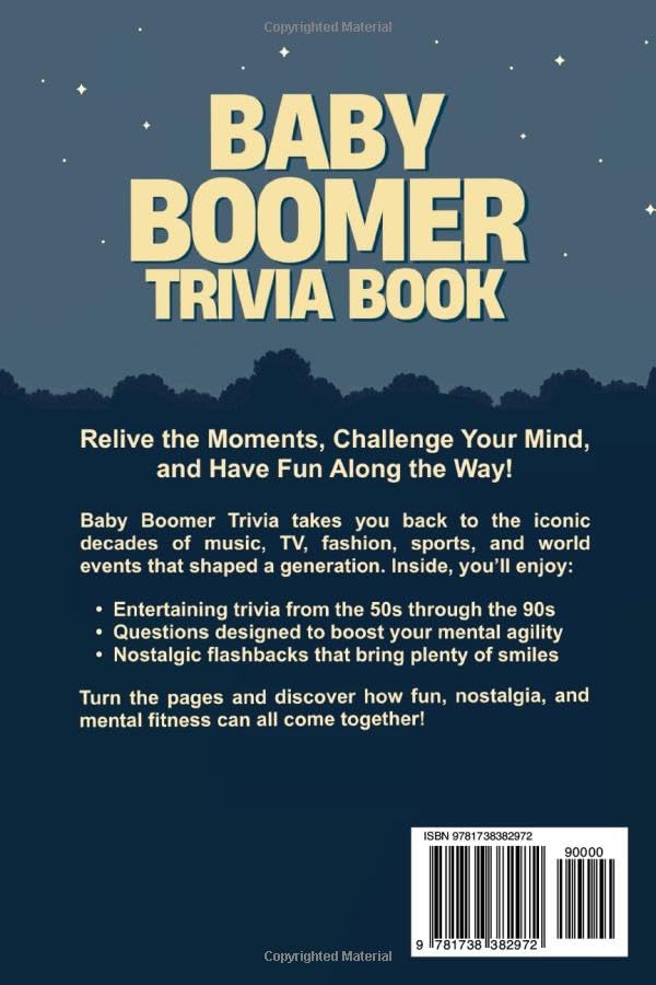 Baby Boomer Trivia Book: Large Print | Fun and Nostalgic Questions to Keep Seniors' Minds Sharp and Active (Ageless Minds) image 3