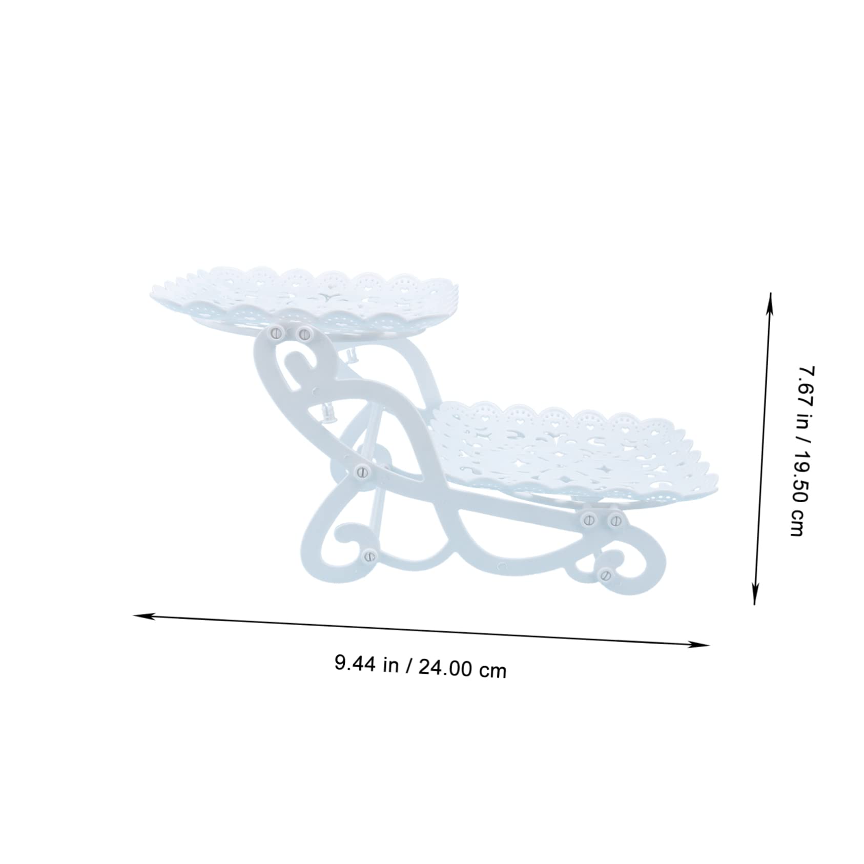 AUTSUPPL Plastic Dessert Table Decoration Double Layer Cake Fruit Rack Snack Display Stand for Afternoon Tea Parties Restaurants