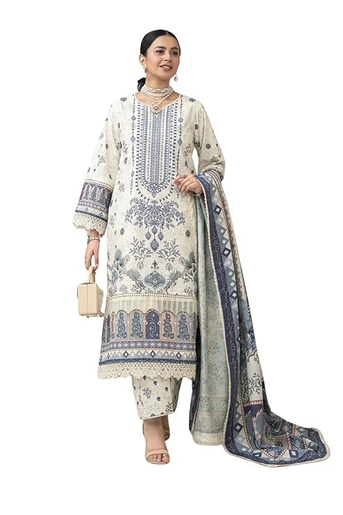 infotrendynox Women Silk Blend Kurta Pant Dupatta Set with Hand Work 3/4 Sleeve Straight Kurti Ethnic Suit Set for Festive & Party-picture-32