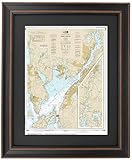 Framed Nautical Map 13226 : Mount Hope Bay- Poster Size. Handmade in USA