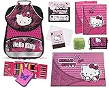 hello kitty schulranzen Das enthaltene neutrale Schüleretui mit Schmetterling Moitv ist gefüllt. Außerdem im Set enthalten ist ein Geldbeutel.