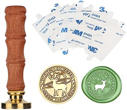 Christmas Elk Wax Seal Stamp, Sealing Wax Ideal Embellishment of Merry Xmas Cards, Invitations, Vintage Envelopes, Journal, Postcards, Invitations, Mails, Gift Wrapping Boxes