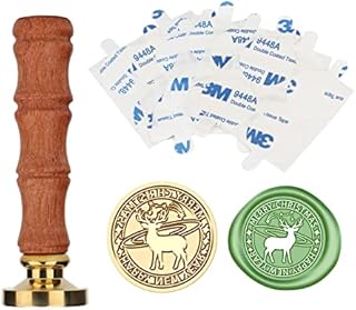 Christmas Elk Wax Seal Stamp, Sealing Wax Ideal Embellishment of Merry Xmas Cards, Invitations, Vintage Envelopes, Journal, Postcards, Invitations, Mails, Gift Wrapping Boxes