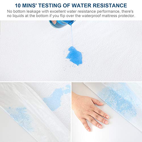 Full Xl Mattress Protector Waterproof, Breathable Full Extra Long Mattress Cover With Waterproof Tpu Layer Fitted 14'' Deep Pocket, Noiseless Cotton Terry Mattress Cover #TOP3