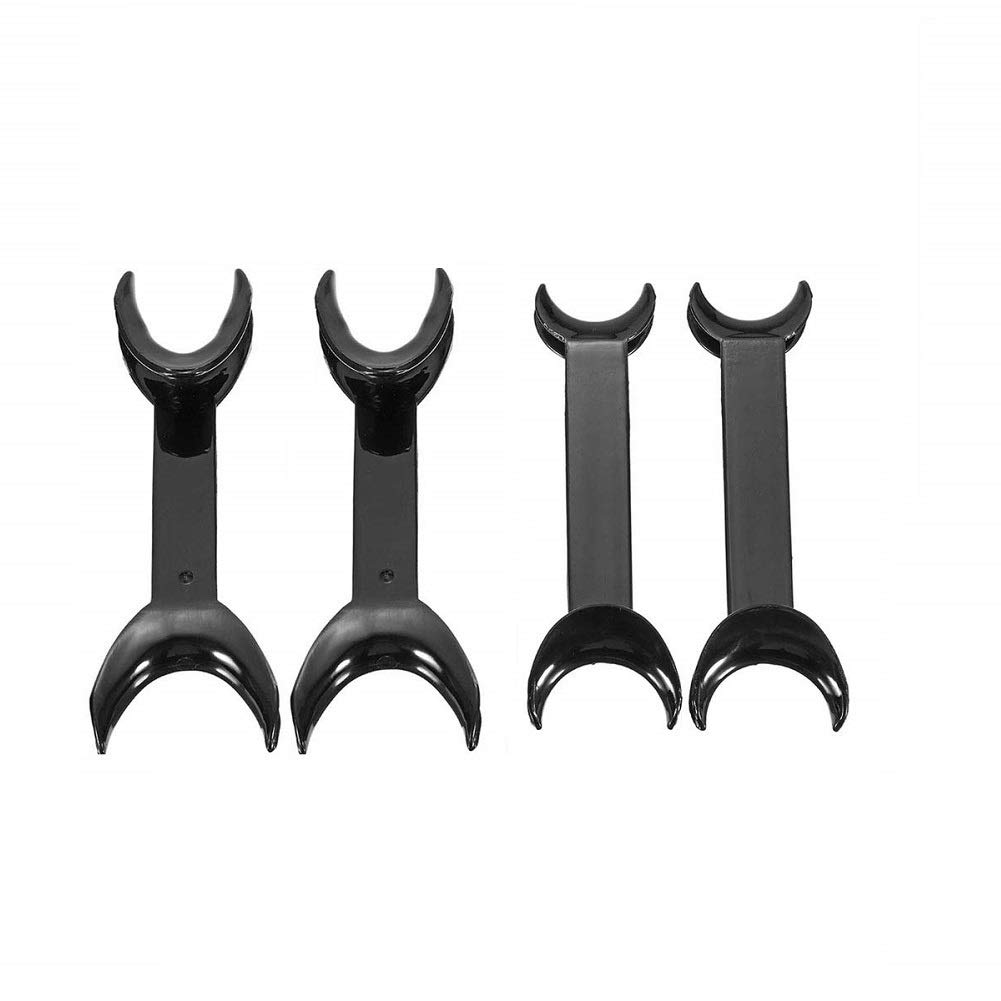 4 Pcs T-Shape Intraoral Cheek Lip Retractor Double Head Autoclavable Dental Mouth Opener Intraoral Opener Teeth Retractors Kit for Teeth Whitening Dental Orthodontic Tool Surgical Retractor