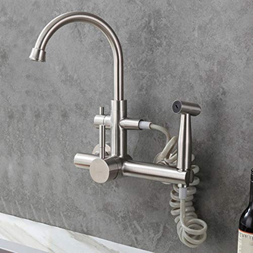 Robinet pistolet en acier inoxydable 304 mitigeur mural eau chaude froide