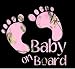 Pink Baby on Board Camo Decal Sticker
