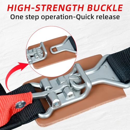 image for EZAPEX 4 Point Harness 2 Inch Straps Upgraded Heavy Duty Buckle Compat