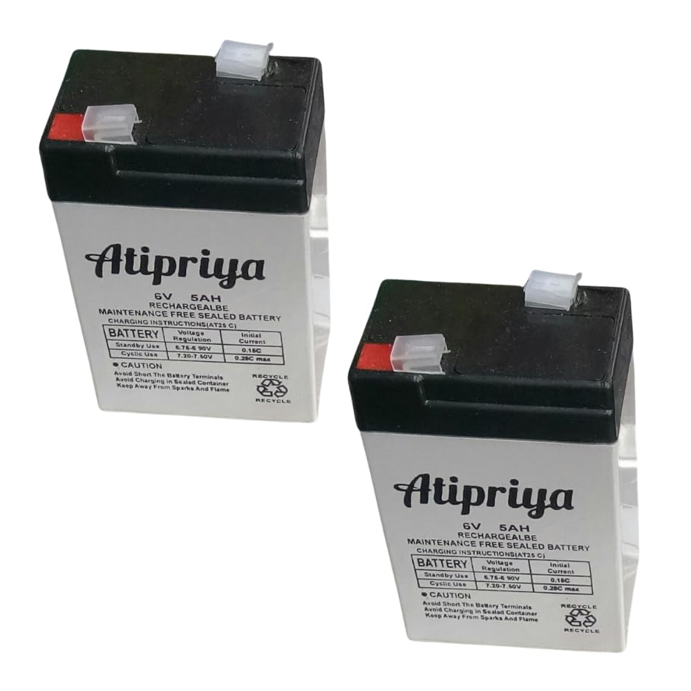 6V 4.5Ah Sealed Lead Acid Battery - Rechargeable, Maintenance-Free, Shock & Vibration Resistant, Long Backup, for Toys, Solar, Emergency Lights, Security Devices - Multicolor Pack of 1-picture-22