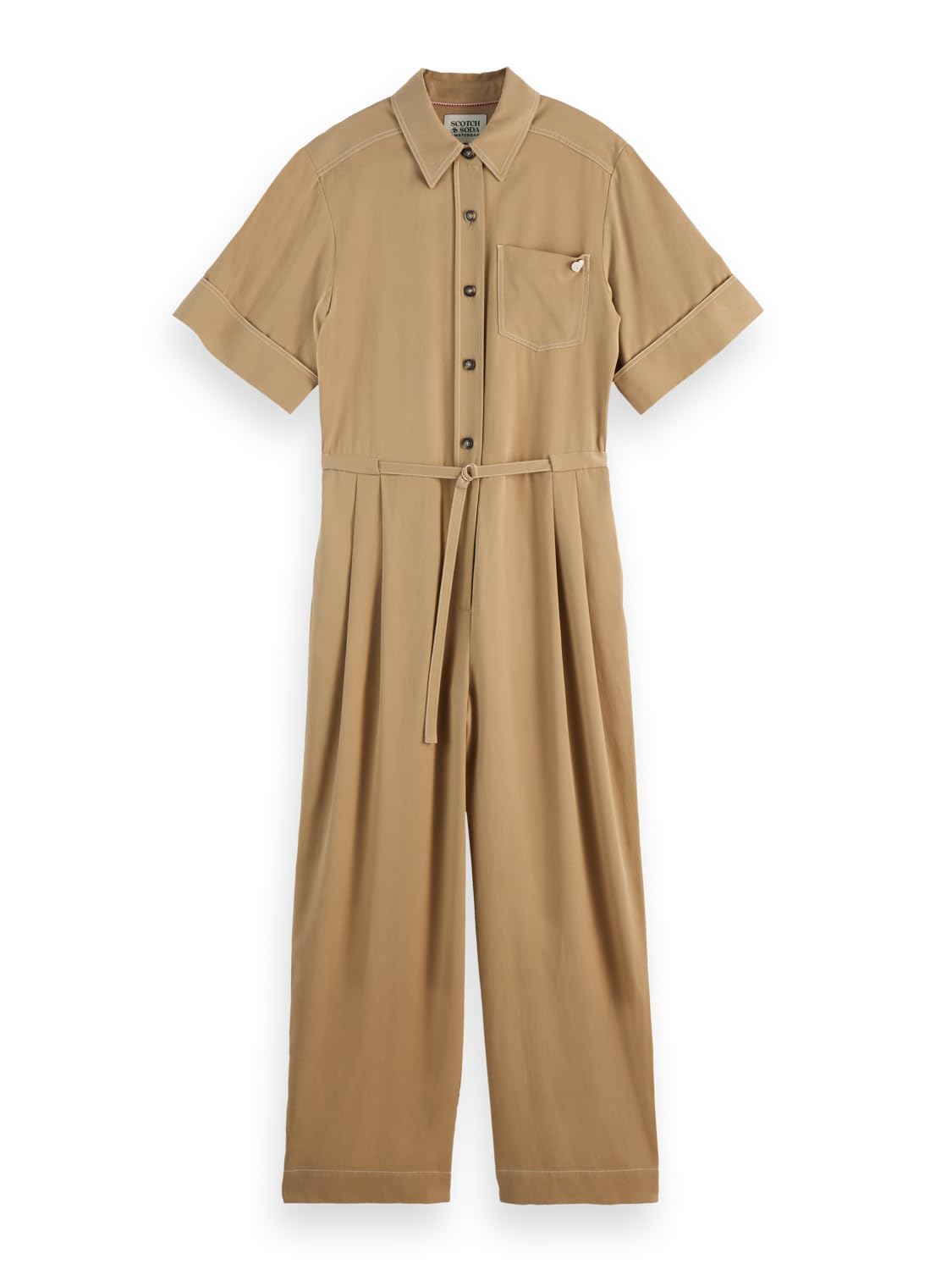 Scotch & Soda Women's Utility Jumpsuit, Desert Sand, 38