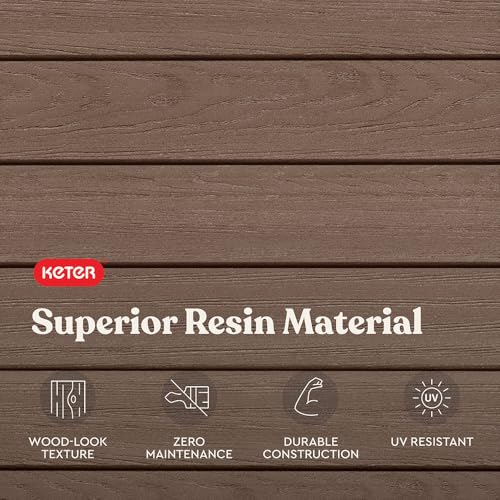 Image of Keter Darwin 150 Gallon Resin Large Deck Box - Organization and Storage for Patio Furniture, Outdoor Cushions, Garden Tools and Pool Gear