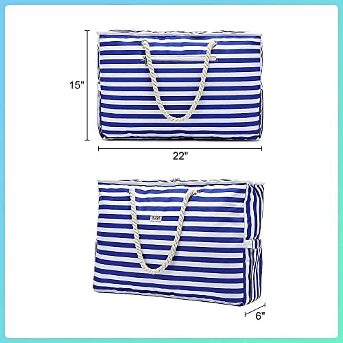 Beach Bags for Women Sucipi Canvas Beach Tote Bag Travel Bag Waterproof Sandproof with Zipper,Waterproof Pouch and Wet Pocket 4 Beach Bags for Women Sucipi Canvas Beach Tote Bag Travel Bag Waterproof Sandproof with Zipper,Waterproof Pouch and Wet Pocket