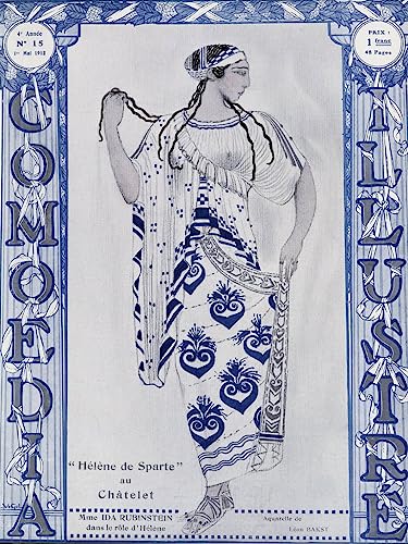 Lienzo de Les Ballets Russes Helena de Esparta, cuadro decorativo impreso de 60x90cm