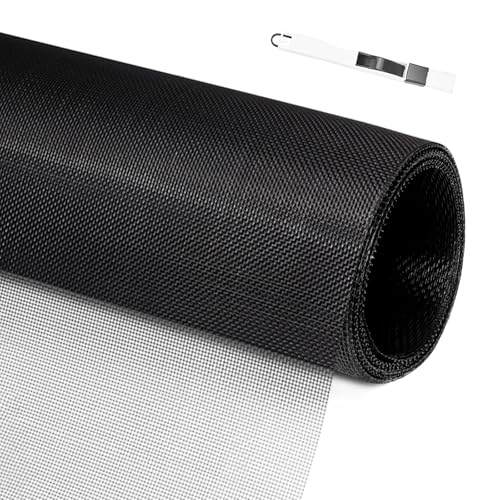 LINSOCLE Rouleau Moustiquaire, 200 x 150cm Toile Moustiquaire Fibre de Verre, Moustiquaire au Metre, Filet Anti Moustiques/Anti Mouches/Anti Insectes pour Fenêtre, Découpable,Indéchirable et Durable