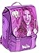 Chica Vampiro Mochila escolar extensible mediana con doble compartimento interior para niños, de poliéster, color morado, 38 cm