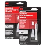 3M High-Bond Rearview Mirror Adhesive, 08749, 0.02 fl oz, 1 Per Pack, 2-Pack