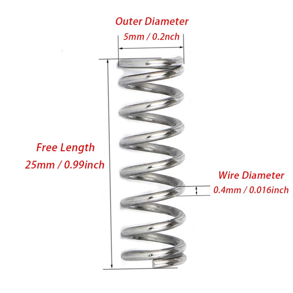 Da 0.2mm Compresson Pressure Sprng OD 1.5 2 2.5 3 4mm A2 Stanless - Foto 3