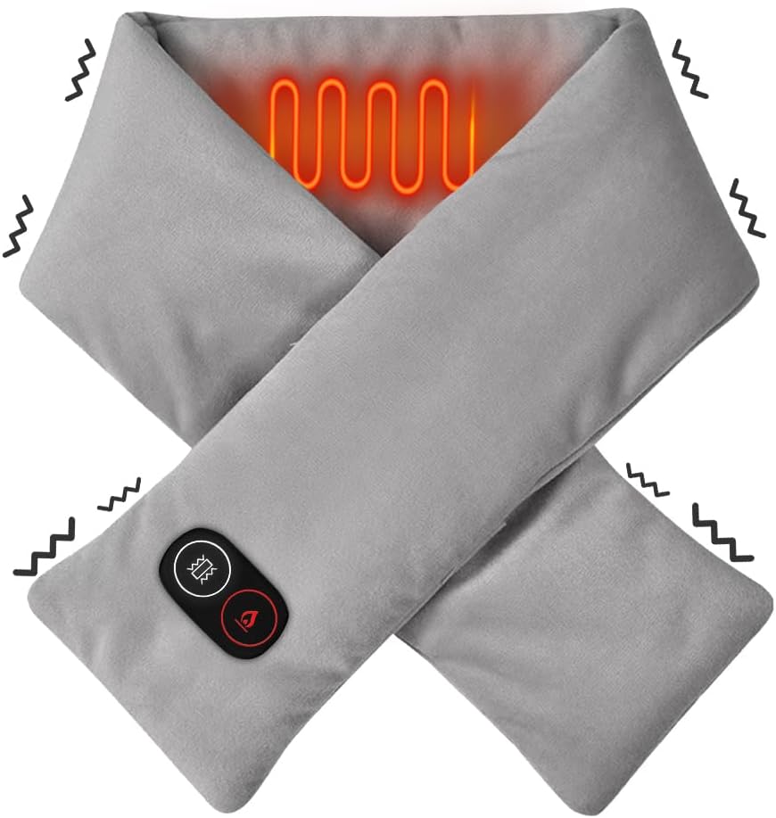 Heated Scarf, Rechargeable Neck Heat Pad for Pain Relief Winter