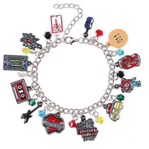AICase Armbänder inspiriert von Stranger Thing Merch Demogorgon-Motiv T-Shirts Poster & Aufkleber Friends Dont Lie Merchandise-Schmuck Geschenke für Fans zum Geburtstag