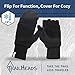 TrailHeads Women’s Fingerless Gloves | Merino Knit Convertible Mittens - black (small/medium)
