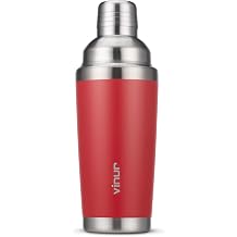 Martini Shaker-20 oz Insulated Shaker with Built-in Strainer & Jigger Lid
