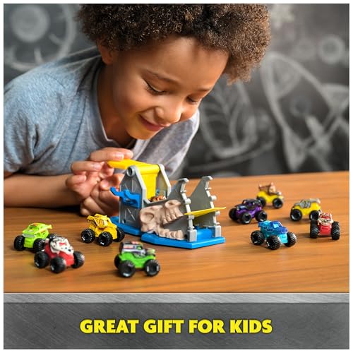 Image of Monster Jam Mini Jams Earthshaker Boneyard Blaster Mega Frenzy Playset