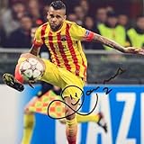 中…ダニエウ・アウヴェス直筆サイン入り大型写真…Daniel Alves…
