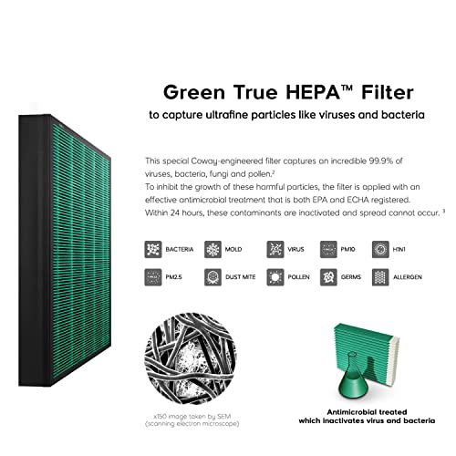 Image of Coway Original Max2 Filter for AirMega 300S (AP 1515G), 8500 Hrs (Approx. 1.5-2 yrs) Long Life | Traps Bad odor, VOCs & Kills Allergies, Virus, Germs, PM 0.01 with 99.999% efficiency