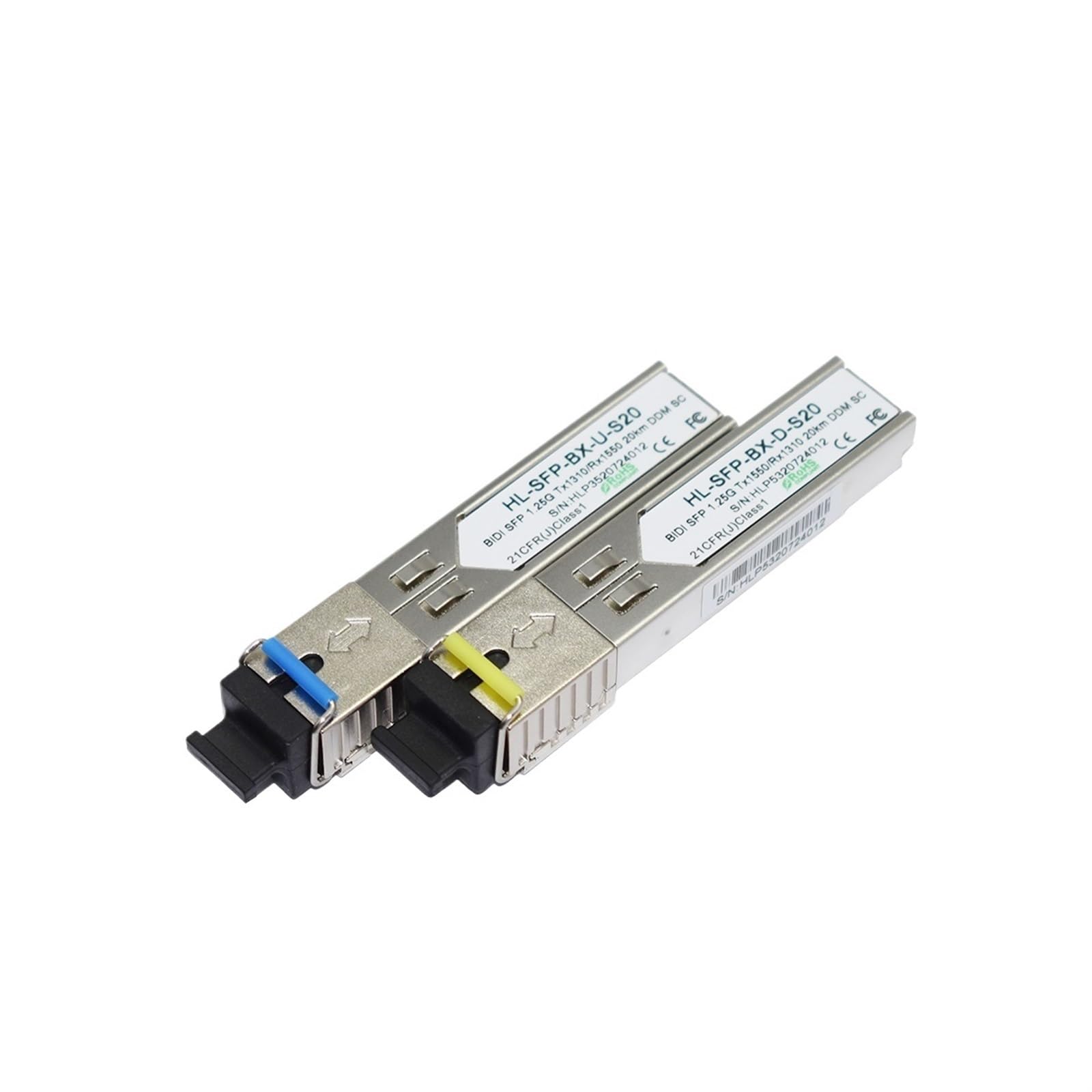 Transceptor SFP de 1,25 G 1310/1550 nm 3 KM/20 KM con conector único SC/LC DOM (conector LC de 3 km)
