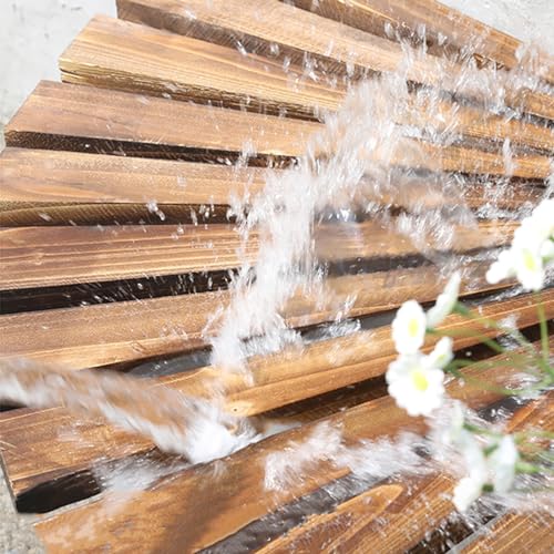 Banco curvado de madera para exteriores y jardín resistente a la intemperie 2