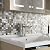 M MOFIT Stone Backsplash Tile Peel and Stick for Kitchen,Bathroom Square Mosaic Wall Sticker Panels Waterproof(Beige Champagne 10pcs)