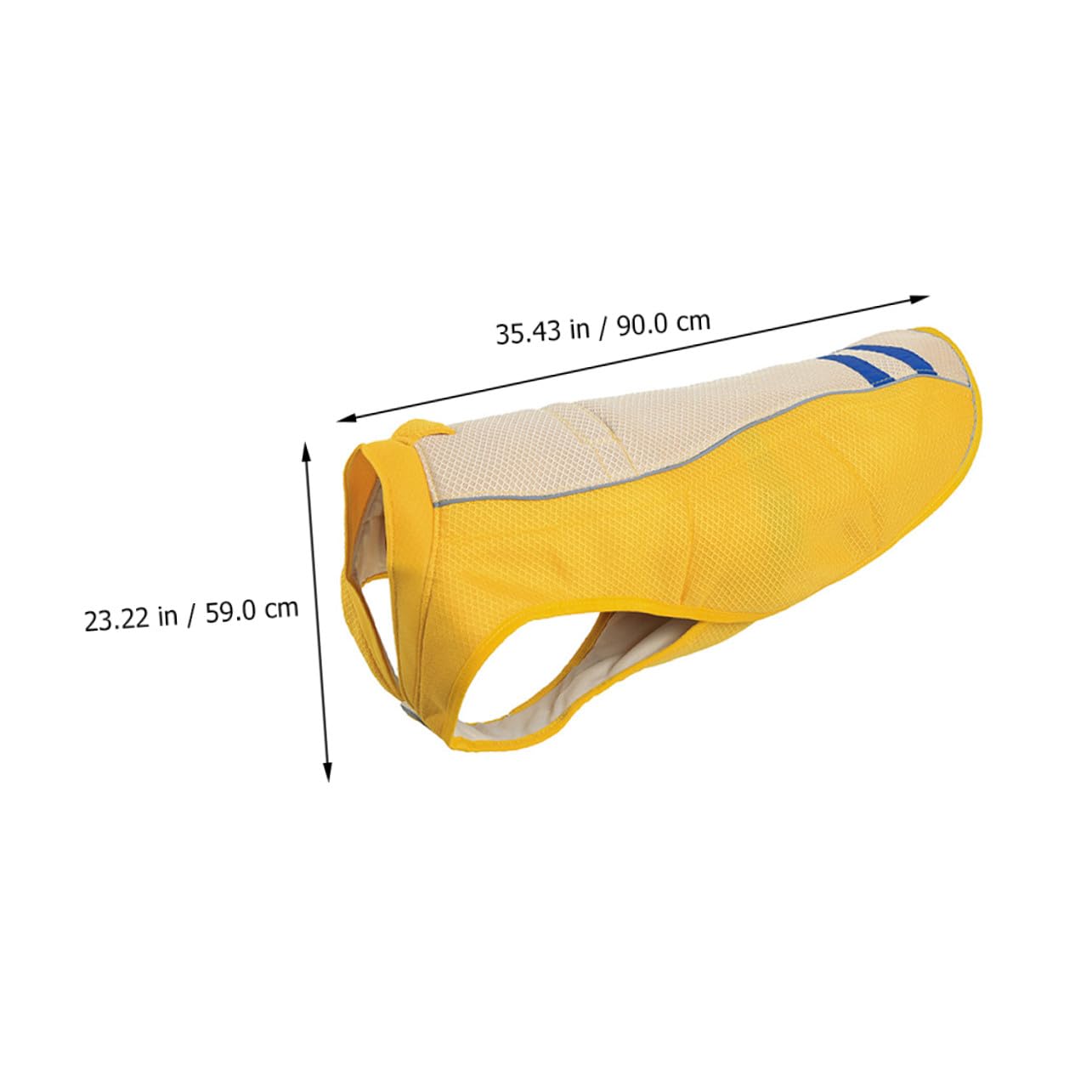 Lurrose Gilet Rafraîchissant en Polyester Confortable et Léger pour Chien Jaune Prévention Le Coup de Chaleur pour Port Quotidien et Séance Photo