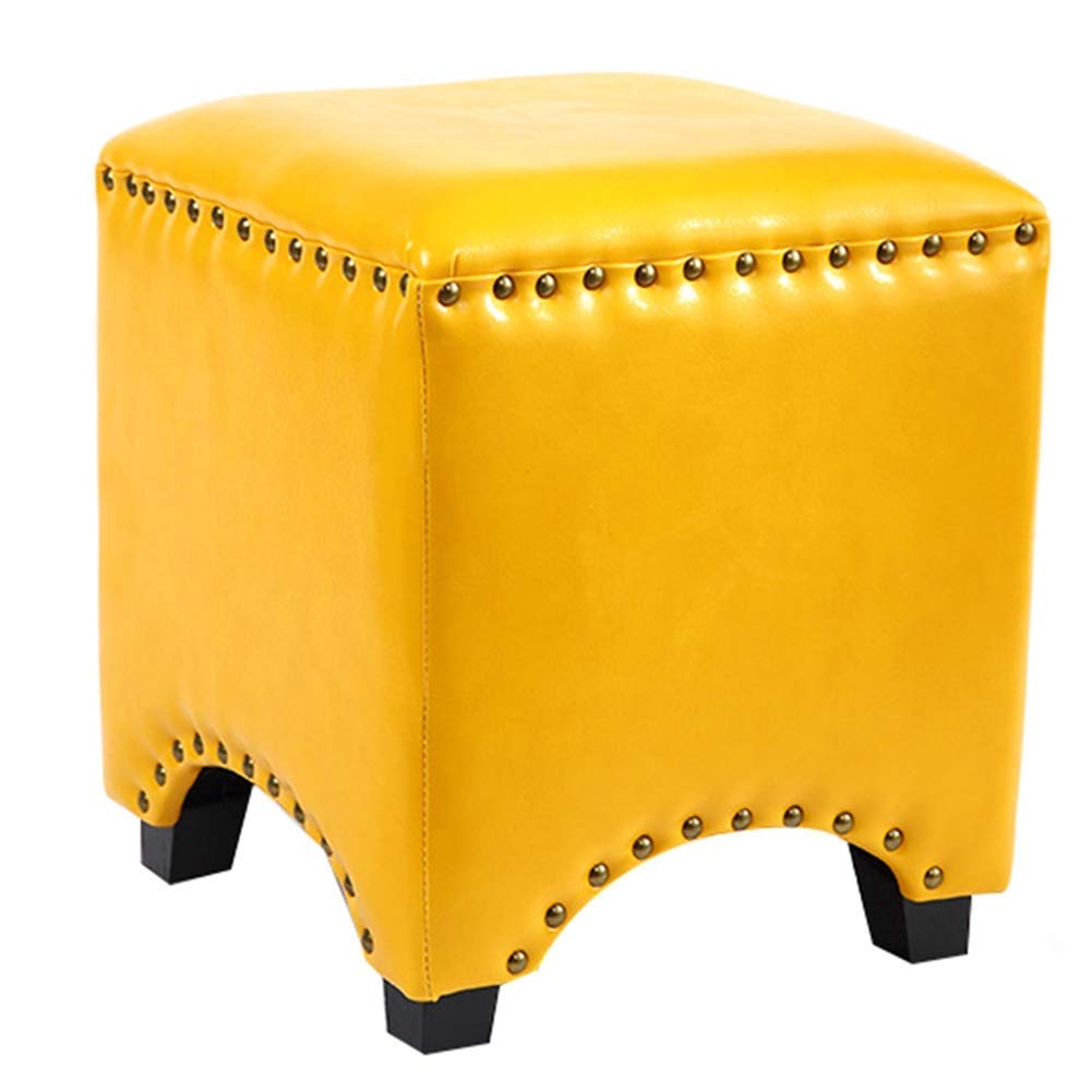 Tabourets de chaussures carrés en PU pour entrée et dressing