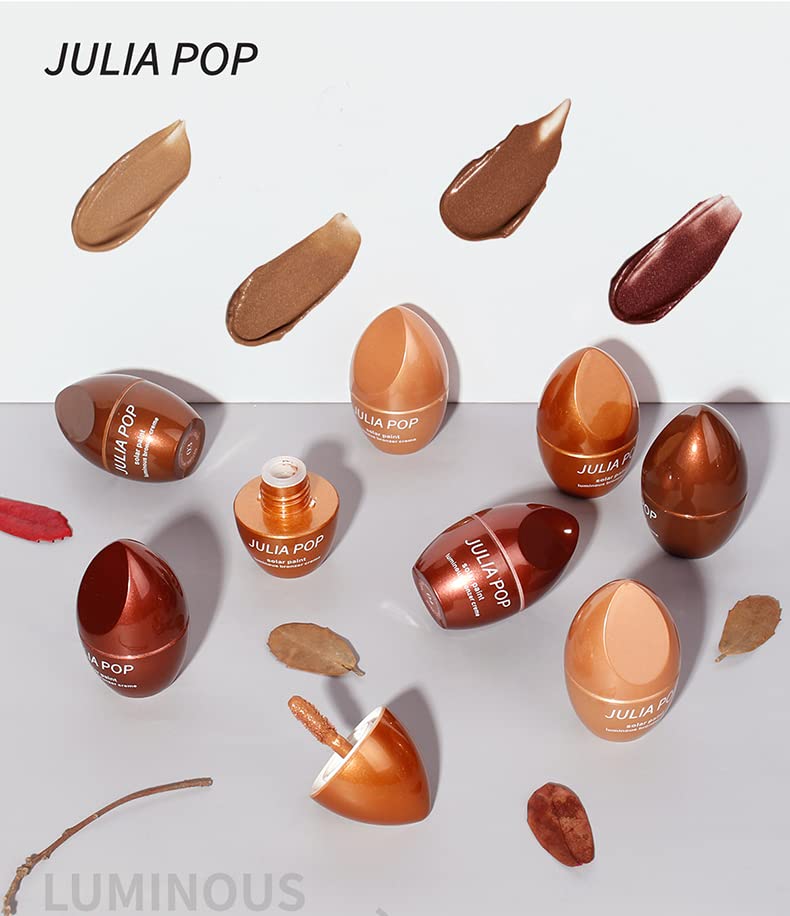 Miniatura 2 de Iluminador bronceador luminoso en crema, iluminador líquido de contorno facial, maquillaje, impermeable, de larga duración, bronce mate, paleta de