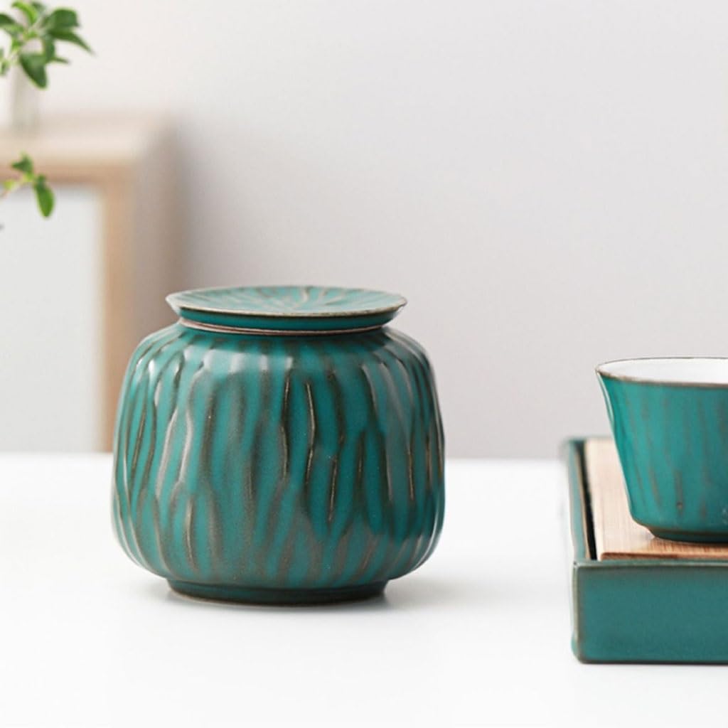Ceramic Tea Box Retro Ceramic Chiński Styl Herbaty Puszka Do Przechowywania Herbaty Mały Wykwintny Herbata Herbata Tin Przechowywanie Herbaty Can Czarna Herbata Zielona Herbata Herbata Tin