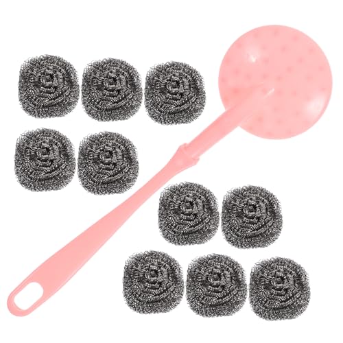 CIYODO 1 Set Pan Scrubber Pot Washing Brushes Cookware Scrubber Skillet Cleaner Household Cleaning Tools Dish Clean Brush Skillet Pot Scrubber Sos Pads Spong Dish Scrub Brush Plastic