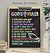 Ten Commandments Wall Decor for Kids, Boys, Girls Bedroom, Toddler Room or Nursery - Religious Bible Verse Wall Art, Christian Scripture Home Decoration - Gift - 8x10 UNFRAMED Picture Print