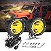 Auxbeam 4 Inch 72W Amber Fog Lights+6 Modes 90W Round Offroad Light for Truck, Pickup, SUV, ATV, UTV, 4x4, Jeep