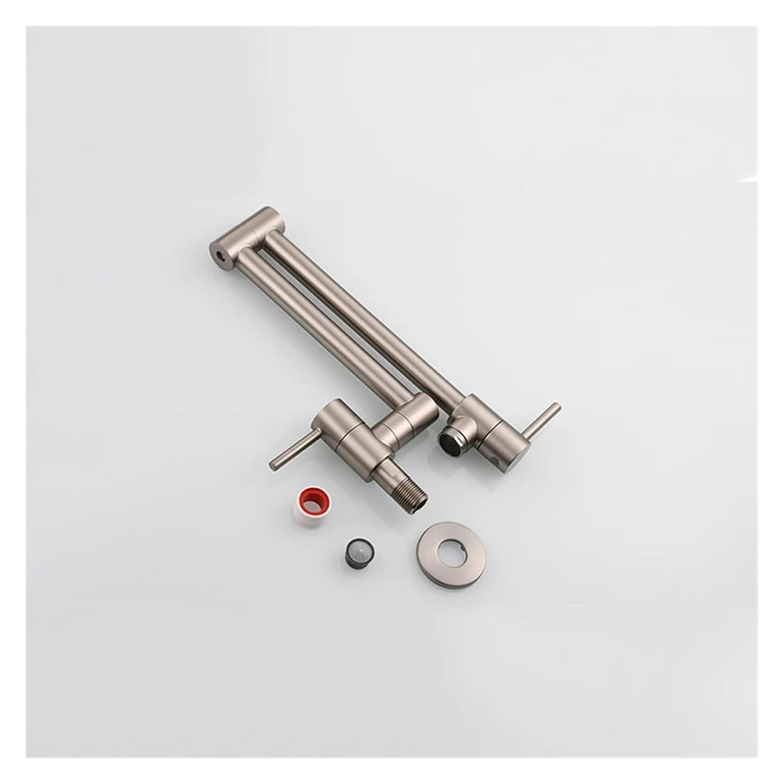 Rubinetto per Riempire Pentole A Parete, Rubinetto per Riempire Pentole A Parete, Rubinetto Girevole E Pieghevole per Fornelli da Cucina, Stazione del caffè（Brushed Nickel-G1/2）