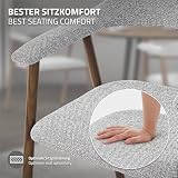 ML-Design Krzesla do Jadalni 2 Szt z Podlokietnikami Szary, Tapicerowane Krzesla Kuchenne z Oparciem, Ergonomiczne Fotele do Salonu z Tkanina Pleciona i Metalowymi Nogami w Drewnianym Stylu