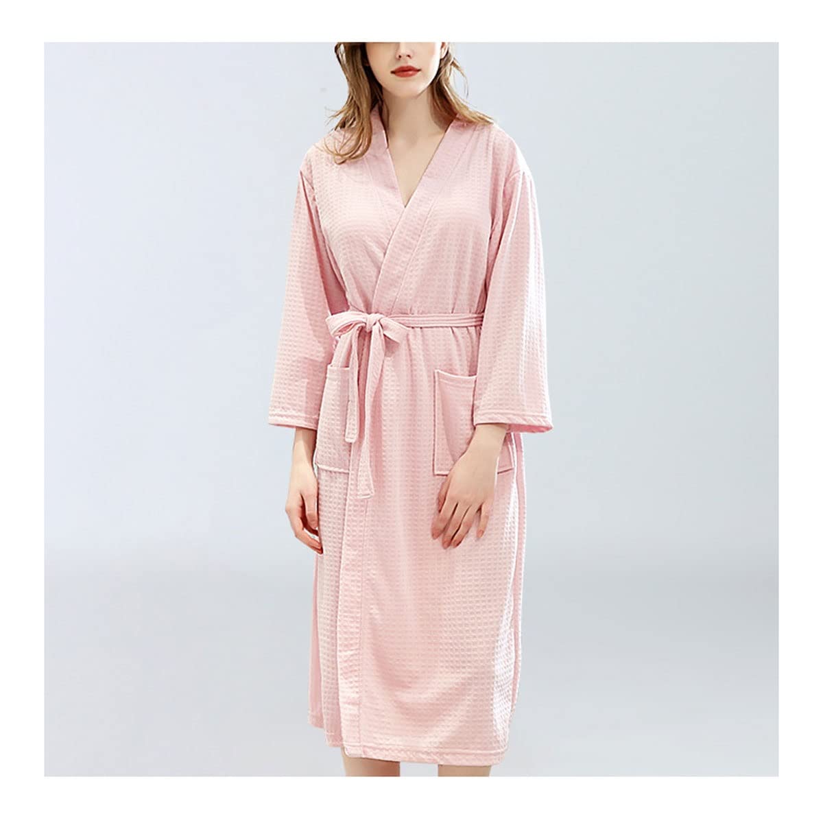Peignoir de bain pour hiver contre le froid robe de chambre XL rose