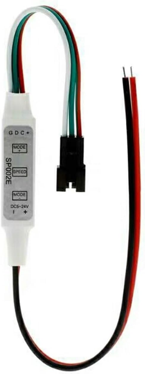 DC5-24V Mini 3-Button Colorful Controller WS2811 WS2812(Red and Black Wire Colorful 5 24V)