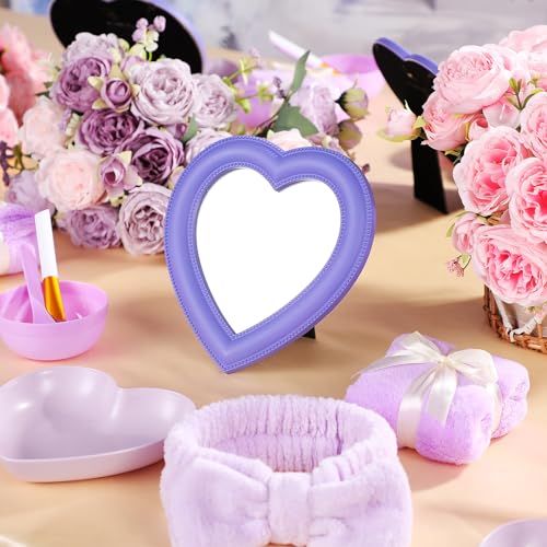GlikCeil Espejos en Forma de Corazón Morados, Pack de 8 miniatura 6