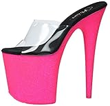  Pleaser FLAMINGO-801UVG CLR/Neon H. Pink UK 2 (EU 35)