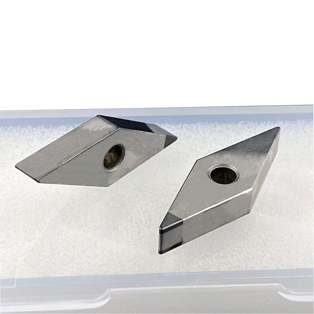 Lot de 2 plaques de coupe transversible CBN VNMG331 VNMG160404 en nitrure de bore cubique pour le traitement de l'acier trempé Plaque de coupe réversible en carbure de tungstène pour acier à